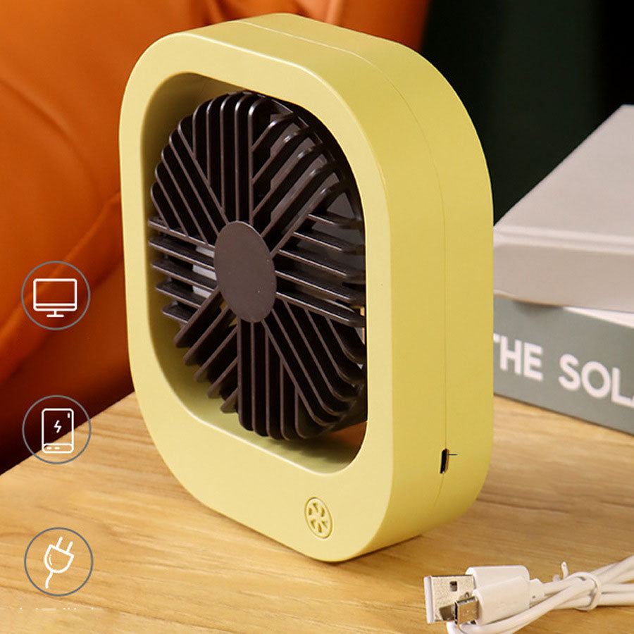 Portable Desktop Mini Fan w/ USB Charging