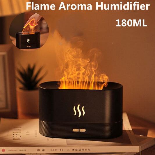 Flame Aroma Diffuser/Air Humidifier w/ Automatic Power Cycle